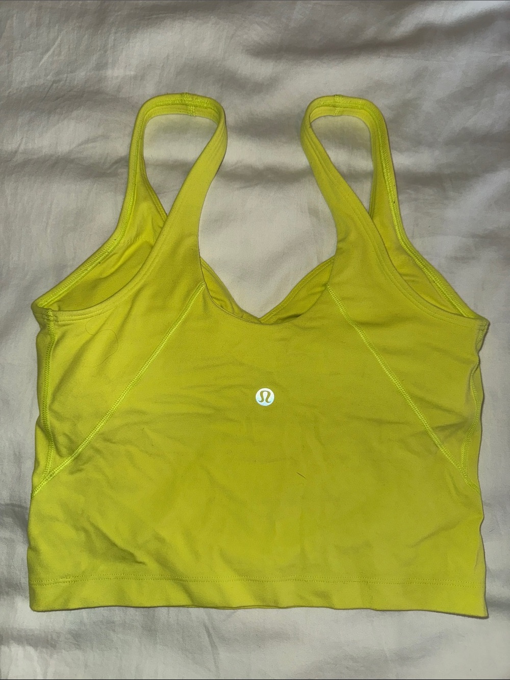 lululemon athletica Neon Yellow Racerback Sports Bra Tank. Size 4